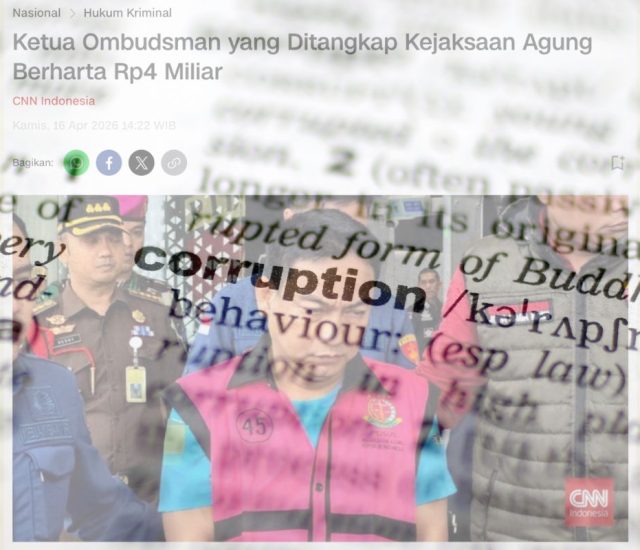 Ketua Ombudsman Ditangkap, Krisis Integritas Lembaga Pengawas Pelayanan Publik